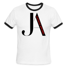 Men's Signature JA Premium Ringer Tee - white/black
