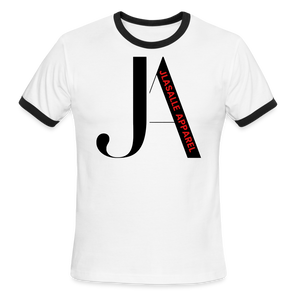 Men's Signature JA Premium Ringer Tee - white/black
