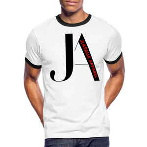 Men's Signature JA Premium Ringer Tee - white/black
