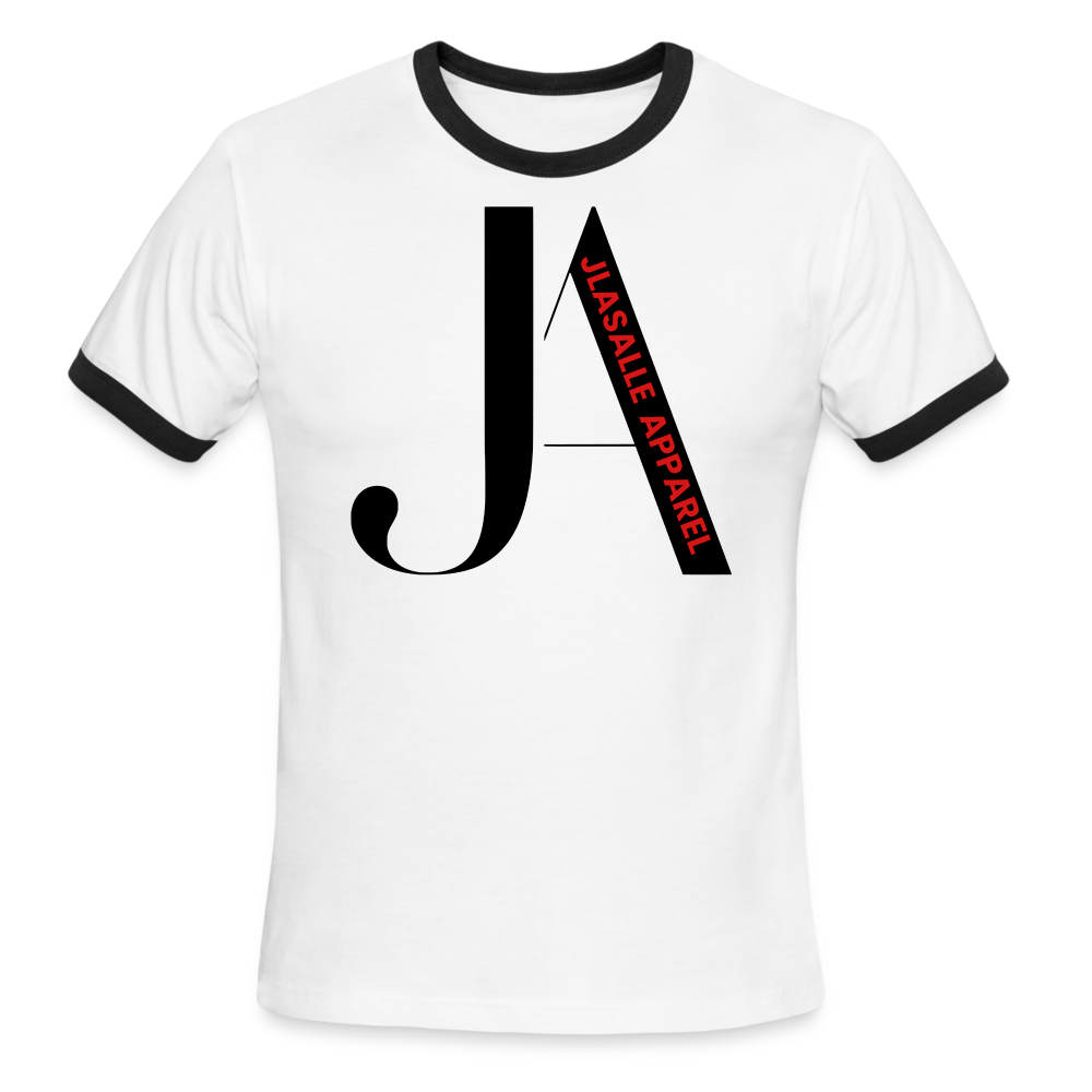 Men's Signature JA Premium Ringer Tee - white/black