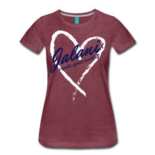 Women’s Signature Cross Heart Premium Tee - heather burgundy
