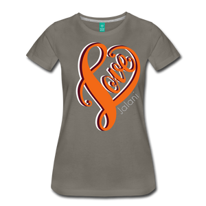 Women's Love Art Tee Premium Tee - asphalt gray