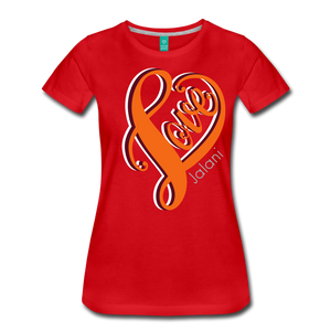 Women's Love Art Tee Premium Tee - red