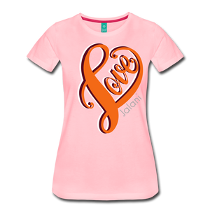 Women's Love Art Tee Premium Tee - pink