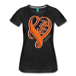 Women's Love Art Tee Premium Tee - charcoal gray