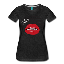 Women’s Lips Poppin Premium Tee - charcoal gray
