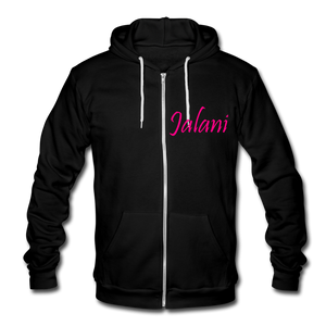 Unisex Signature Premium Fleece Zip Hoodie - black