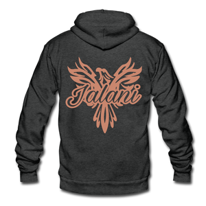 Unisex Signature Premium Fleece Zip Hoodie - charcoal gray