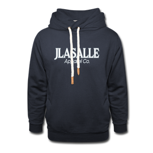 Shawl Collar Hoodie - navy
