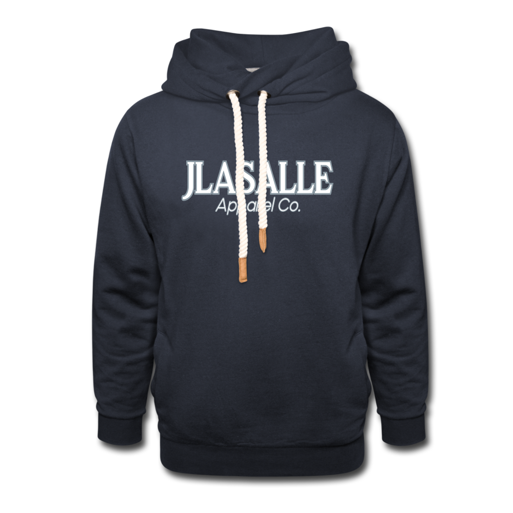 Shawl Collar Hoodie - navy