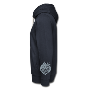 Shawl Collar Hoodie - navy