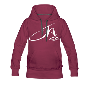 Women's Signature JA CO Premium Hoodie - burgundy