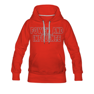 Women’s POWER AND INFLUENCE Premium Hoodie - red