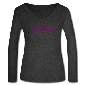 Women’s Signature Jalani Premium L/S  V-Neck Tee - deep heather