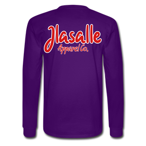 Men's Featured Signature Jlasalle Long Sleeve Tee - purple