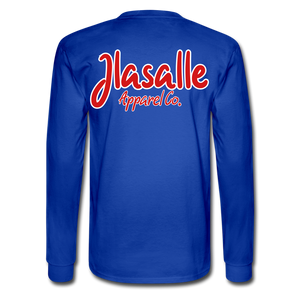 Men's Featured Signature Jlasalle Long Sleeve Tee - royal blue