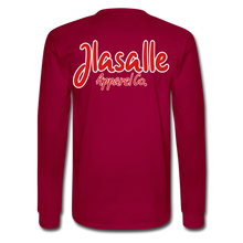 Men's Featured Signature Jlasalle Long Sleeve Tee - dark red