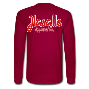 Men's Featured Signature Jlasalle Long Sleeve Tee - dark red