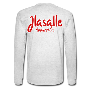 Men's Featured Signature Jlasalle Long Sleeve Tee - light heather gray