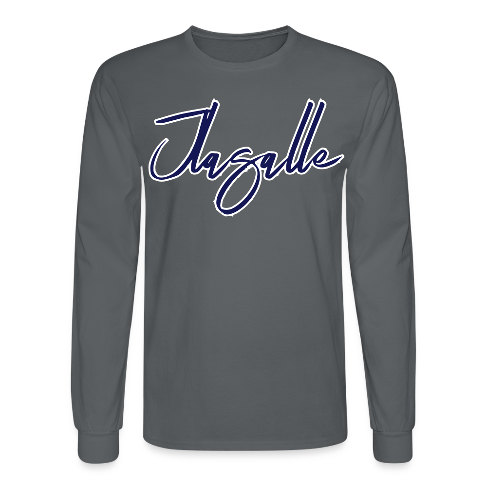 Men's Signature Jlasalle Premium L/S Tee - charcoal