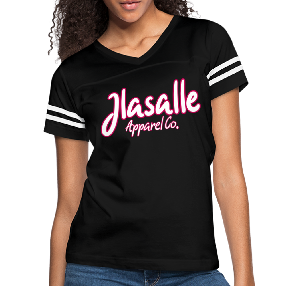 Women’s Signature Jlasalle Apparel Vintage Premium Tee - black/white