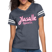 Women’s Signature Jlasalle Apparel Vintage Premium Tee - vintage navy/white