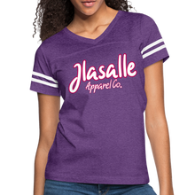 Women’s Signature Jlasalle Apparel Vintage Premium Tee - vintage purple/white