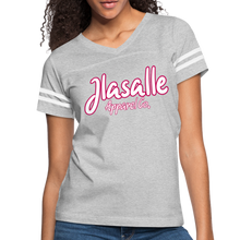 Women’s Signature Jlasalle Apparel Vintage Premium Tee - heather gray/white