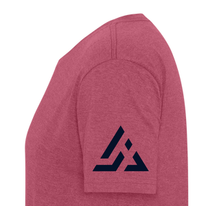 Men's Signature JAC Crest Premium (Black Out) Tee - heather burgundy